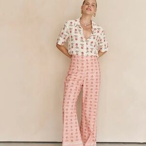 Vrg Grl Romanza Wide-Leg Pants Boheme Sz 6 / US 2